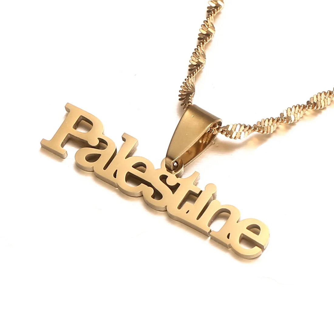 Palestine Pendant Latin Letters • Golden