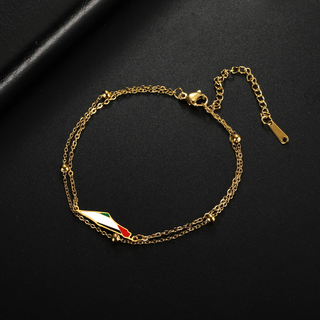 Palestine Map Bracelet • Golden