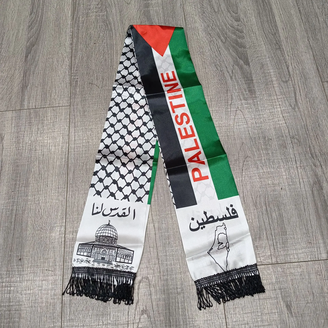 Palestine Scarf • Flag Map & Mosque