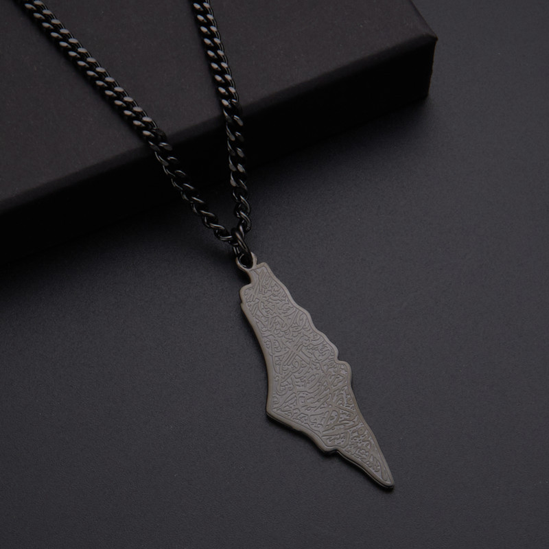 Palestine Pendant • Borders Lines • Black