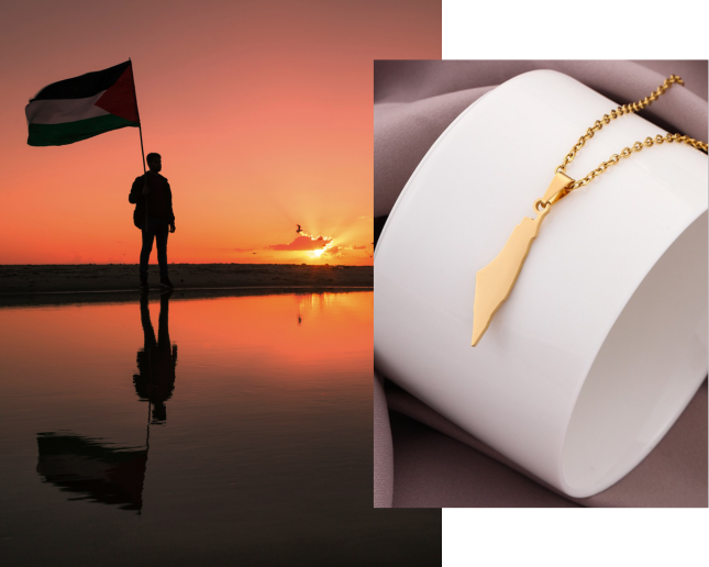 collier palestine necklace sunset